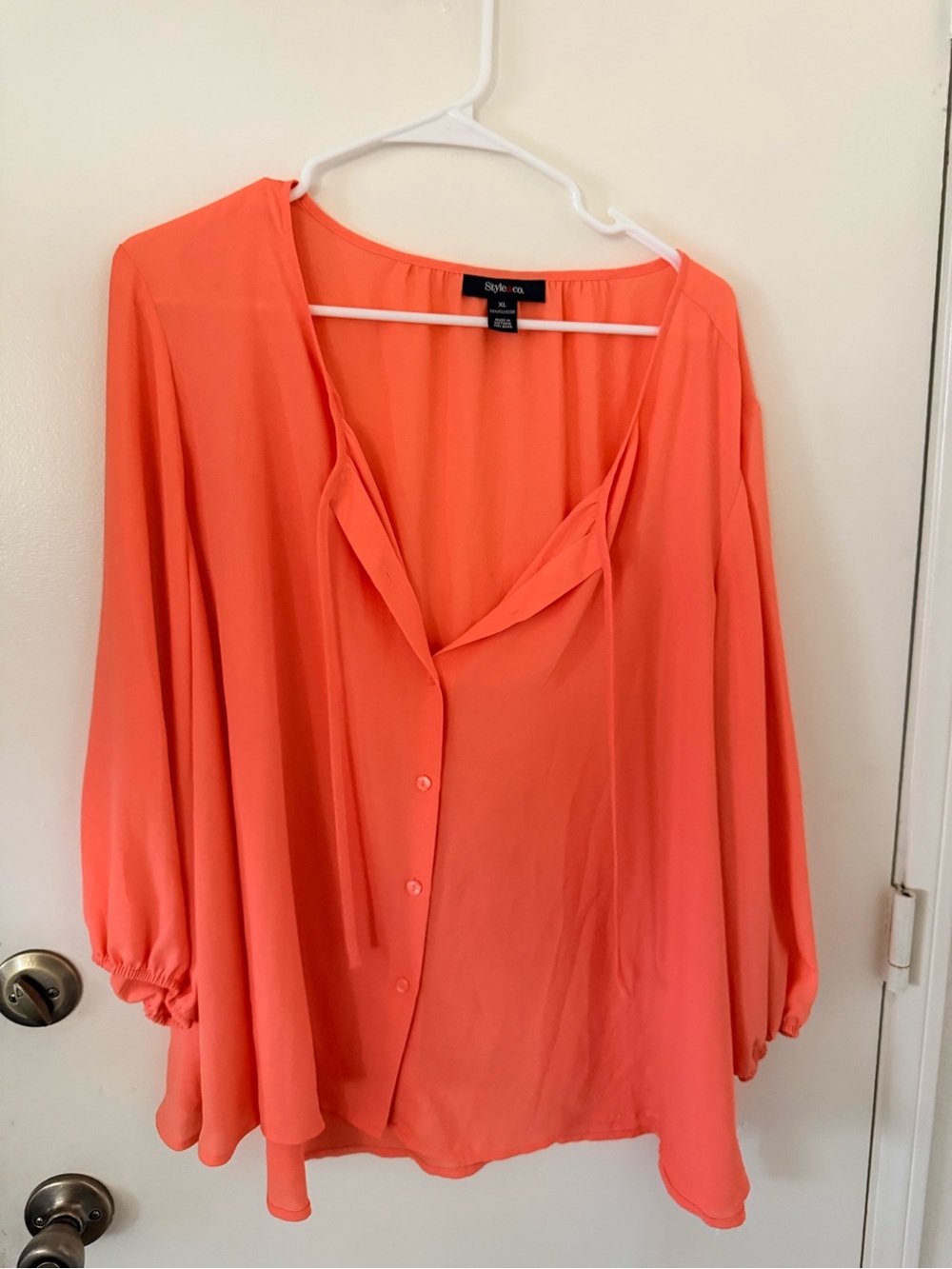 Style & Co. Coral Button-Front Blouse